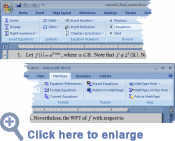 MathType ribbon tab in Microsoft Word 2007