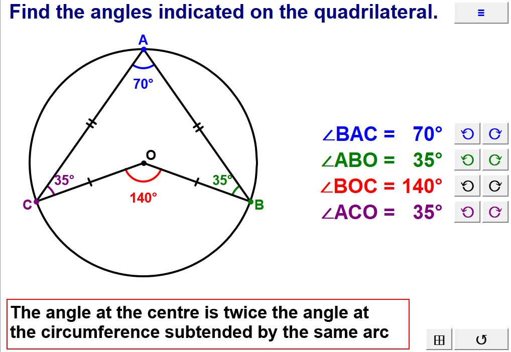 Find the angles indicated on the quadrilateral